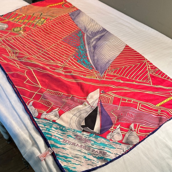 Accessories - Hermès Paris Red Nautical Silk Scarf